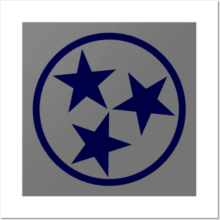 Tennessee State Flag Dark Navy Posters and Art